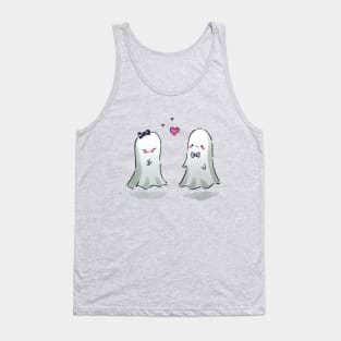 Cute Ghost Couple Fall in Love Tank Top